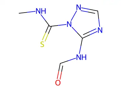 N-[1-(Methylcarbamothioyl)-1H-1,2,4-triazol-5-yl]formamide structure
