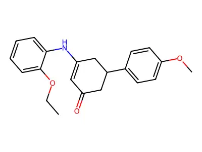 3-(2-Ethoxyanilino)-5-(4-methoxyphenyl)cyclohex-2-en-1-one structure