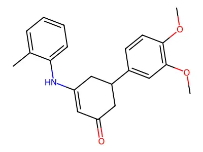 5-(3,4-Dimethoxyphenyl)-3-(2-methylanilino)cyclohex-2-en-1-one structure