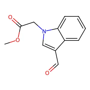 methyl 2-(3-formyl-1H-indol-1-yl)acetate structure