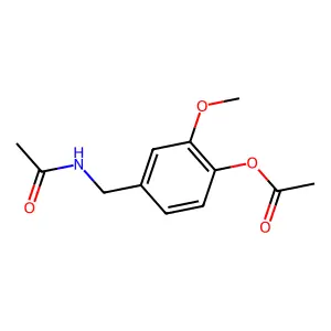 Acetamide, N-[[4-(acetyloxy)-3-methoxyphenyl]methyl]- structure