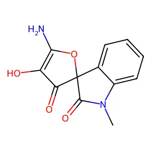 5-Amino-4-hydroxy-1'-methylspiro[furan-2,3'-indole]-2',3-dione structure