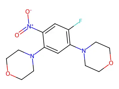 4-(4-Fluoro-5-morpholin-4-yl-2-nitrophenyl)morpholine structure