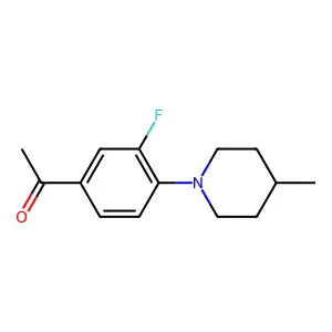 1-[3-Fluoro-4-(4-methylpiperidin-1-yl)phenyl]ethanone structure