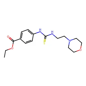Ethyl 4-(2-morpholin-4-ylethylcarbamothioylamino)benzoate structure