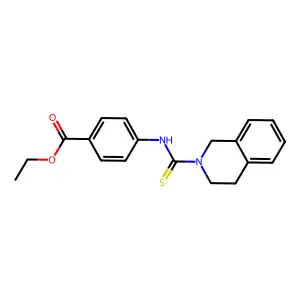 4-[(3,4-Dihydro-1H-isoquinoline-2-carbothioyl)-amino]-benzoic acid ethyl ester structure
