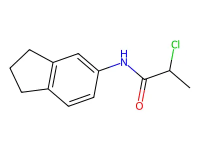 2-Chloro-N-(2,3-dihydro-1H-inden-5-yl)propanamide structure
