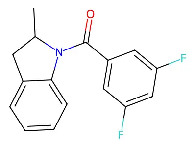 (3,5-Difluorophenyl)-(2-methyl-2,3-dihydroindol-1-yl)methanone structure