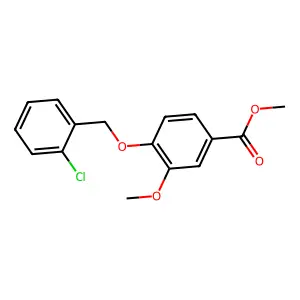 Methyl 4-[(2-chlorophenyl)methoxy]-3-methoxybenzoate structure