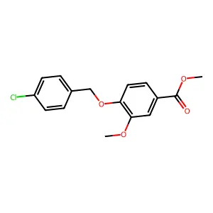 Methyl 4-[(4-chlorophenyl)methoxy]-3-methoxybenzoate structure