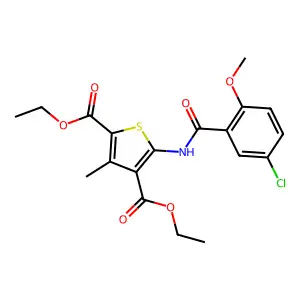 Diethyl 5-[(5-chloro-2-methoxybenzoyl)amino]-3-methylthiophene-2,4-dicarboxylate structure
