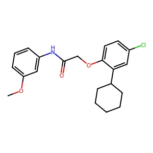 2-(4-chloro-2-cyclohexylphenoxy)-N-(3-methoxyphenyl)acetamide structure