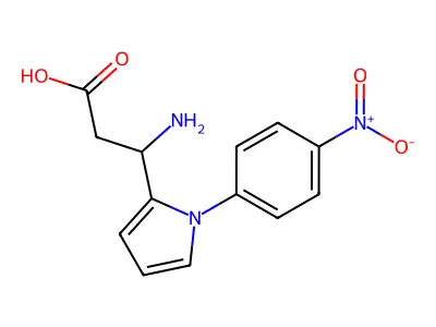 3-amino-3-[1-(4-nitrophenyl)-1H-pyrrol-2-yl]propanoic acid structure