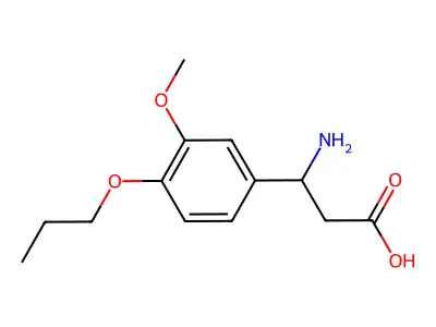 3-Amino-3-(3-methoxy-4-propoxyphenyl)propanoic acid structure