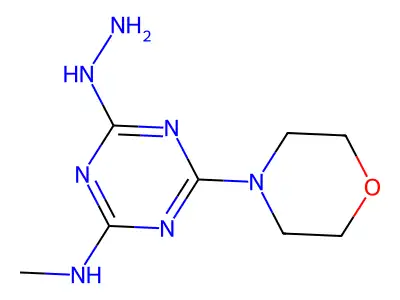 4-Hydrazinyl-N-methyl-6-(4-morpholinyl)-1,3,5-triazin-2-amine structure