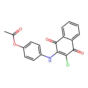 4-((3-Chloro-1,4-dioxo-1,4-dihydronaphthalen-2-yl)amino)phenyl acetate structure