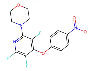 4-(3,5,6-Trifluoro-4-{4-nitrophenoxy}pyridin-2-yl)morpholine structure