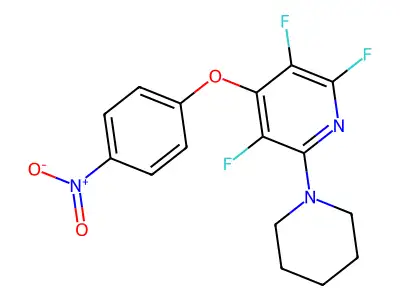 2,3,5-Trifluoro-4-{4-nitrophenoxy}-6-(1-piperidinyl)pyridine structure