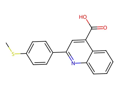 2-(4-Methylthiophenyl)quinoline-4-carboxylic acid structure
