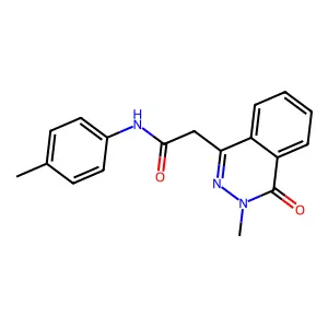 2-(3-methyl-4-oxo-3,4-dihydrophthalazin-1-yl)-N-(4-methylphenyl)acetamide structure