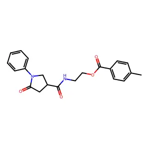 2-{[(5-Oxo-1-phenylpyrrolidin-3-yl)carbonyl]amino}ethyl 4-methylbenzoate structure