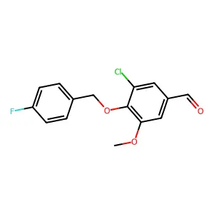 3-Chloro-4-[(4-fluorobenzyl)oxy]-5-methoxybenzaldehyde structure