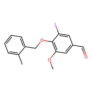 3-Iodo-5-methoxy-4-[(2-methylbenzyl)oxy]benzaldehyde structure