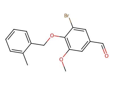 3-Bromo-5-methoxy-4-[(2-methylbenzyl)oxy]benzaldehyde structure