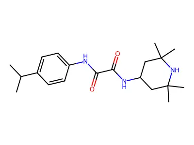 N-(4-isopropylphenyl)-N'-(2,2,6,6-tetramethyl-4-piperidyl)oxamide structure