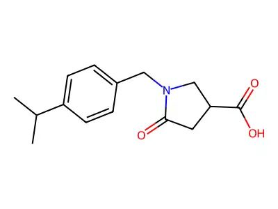 1-(4-Isopropylbenzyl)-5-oxopyrrolidine-3-carboxylic acid structure