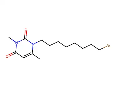 1-(8-bromooctyl)-3,6-dimethylpyrimidine-2,4(1H,3H)-dione structure