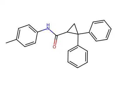 N-(4-methylphenyl)-2,2-diphenylcyclopropanecarboxamide structure