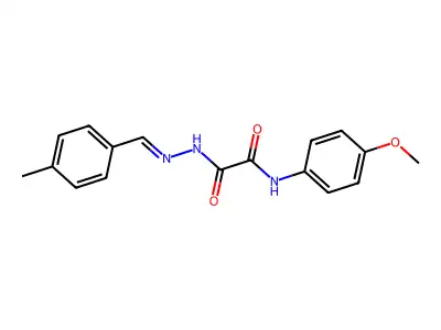 N-(4-Methoxyphenyl)-2-(2-(4-methylbenzylidene)hydrazino)-2-oxoacetamide structure
