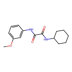 N-cyclohexyl-N'-(3-methoxyphenyl)oxamide structure