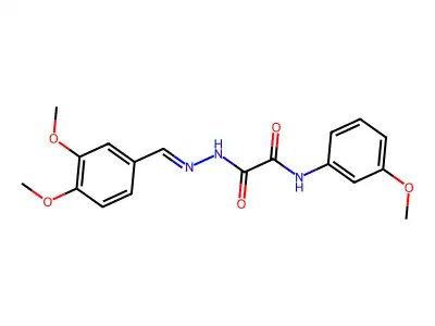 N'-[(E)-(3,4-dimethoxyphenyl)methylideneamino]-N-(3-methoxyphenyl)oxamide structure