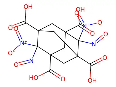 2,6-Dinitro-2,6-dinitrosoadamantane-1,3,5,7-tetracarboxylic acid structure