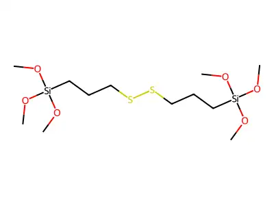 3,3,12,12-Tetramethoxy-2,13-dioxa-7,8-dithia-3,12-disilatetradecane structure