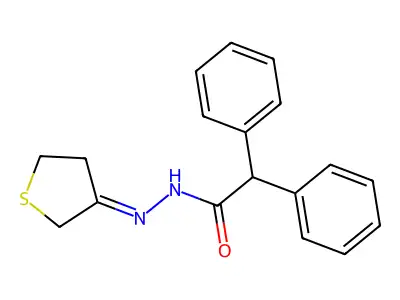 2,2-diphenyl-N-[(E)-thiolan-3-ylideneamino]acetamide structure