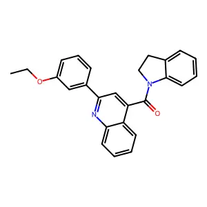 2,3-Dihydroindol-1-yl-[2-(3-ethoxyphenyl)quinolin-4-yl]methanone structure