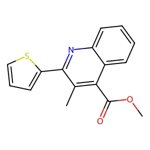 Methyl 3-methyl-2-thiophen-2-ylquinoline-4-carboxylate structure