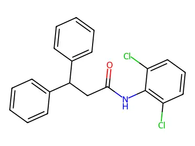 N-(2,6-dichlorophenyl)-3,3-diphenylpropanamide structure
