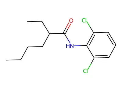 N-(2,6-dichlorophenyl)-2-ethylhexanamide structure