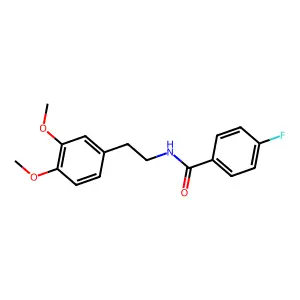 N-[2-(3,4-dimethoxyphenyl)ethyl]-4-fluorobenzamide structure