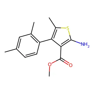 Methyl 2-amino-4-(2,4-dimethylphenyl)-5-methylthiophene-3-carboxylate structure