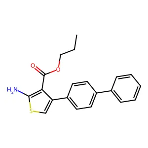 Propyl 2-amino-4-(1,1'-biphenyl-4-yl)thiophene-3-carboxylate structure