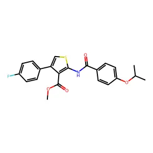 Methyl 4-(4-fluorophenyl)-2-[(4-isopropoxybenzoyl)amino]-3-thiophenecarboxylate structure
