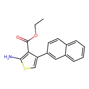Ethyl 2-amino-4-(2-naphthyl)thiophene-3-carboxylate structure