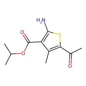 Propan-2-yl 5-acetyl-2-amino-4-methylthiophene-3-carboxylate structure