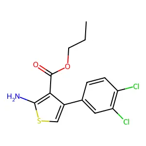 Propyl 2-amino-4-(3,4-dichlorophenyl)thiophene-3-carboxylate structure
