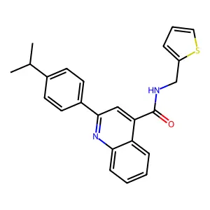 2-[4-(1-Methylethyl)phenyl]-N-(2-thienylmethyl)-4-quinolinecarboxamide structure